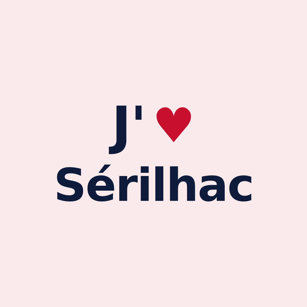 Magnet personnalisé Sérilhac — design J'aime Sérilhac