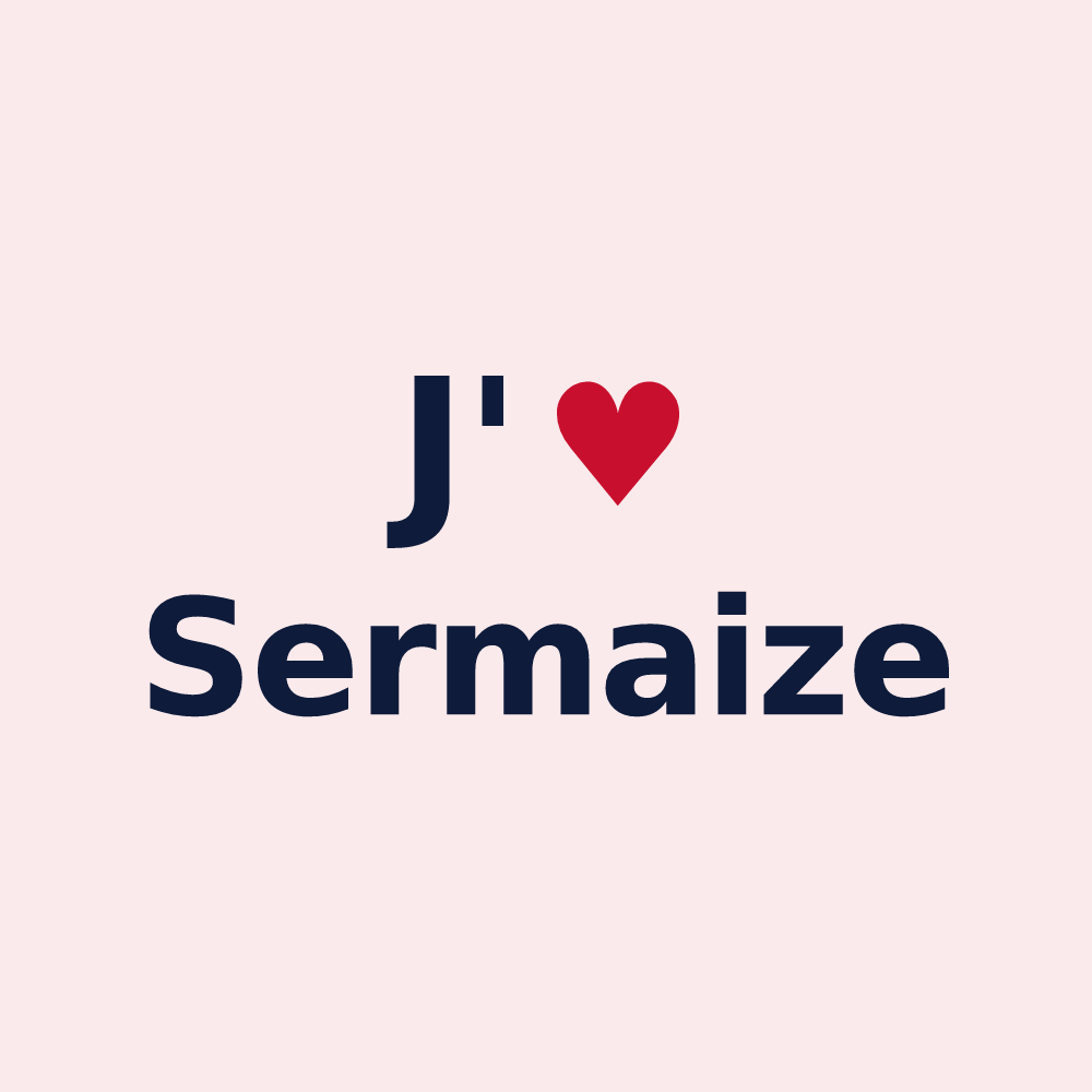 Magnet personnalisé Sermaize — design J'aime Sermaize