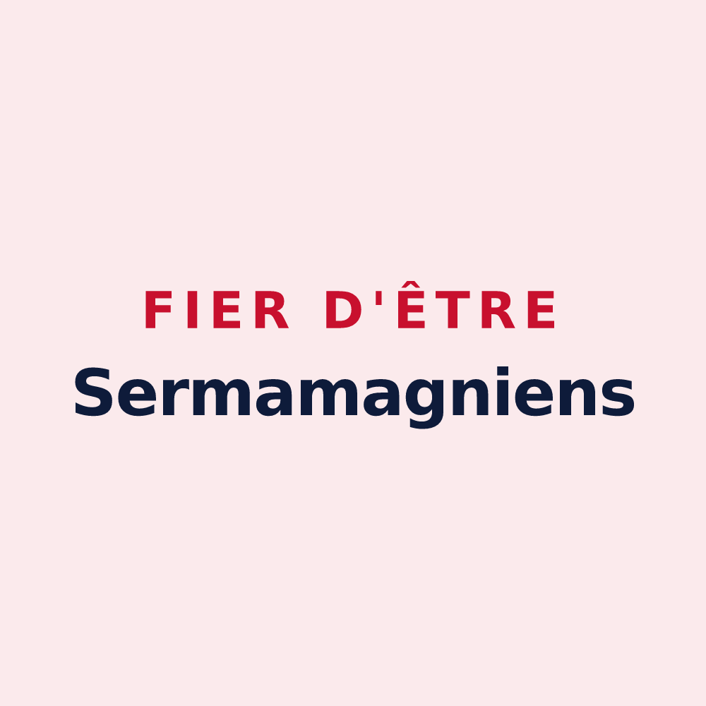 Magnet « Fier d'être Sermamagniens » — design pour Sermamagny