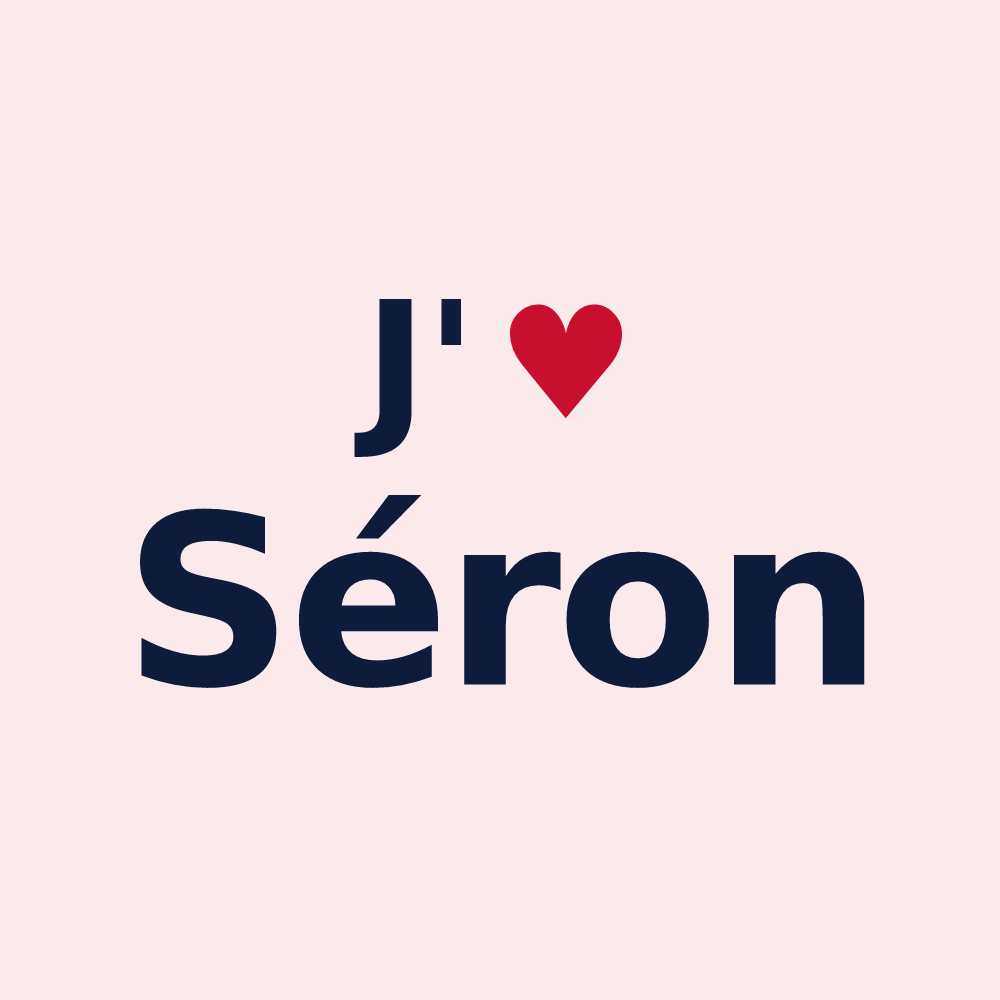 Magnet personnalisé Séron — design J'aime Séron