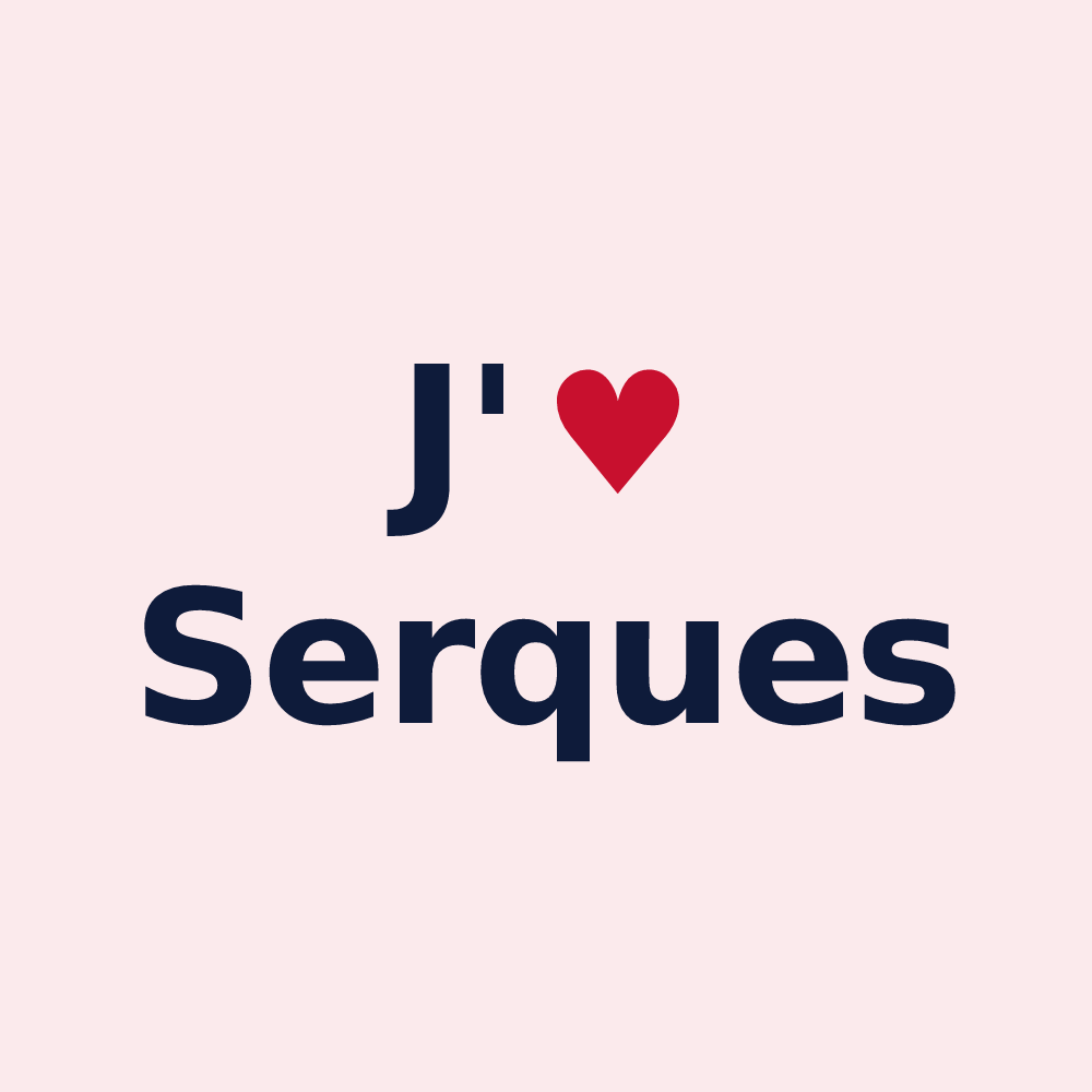 Magnet personnalisé Serques — design « J'aime Serques » imprimé sur le magnet