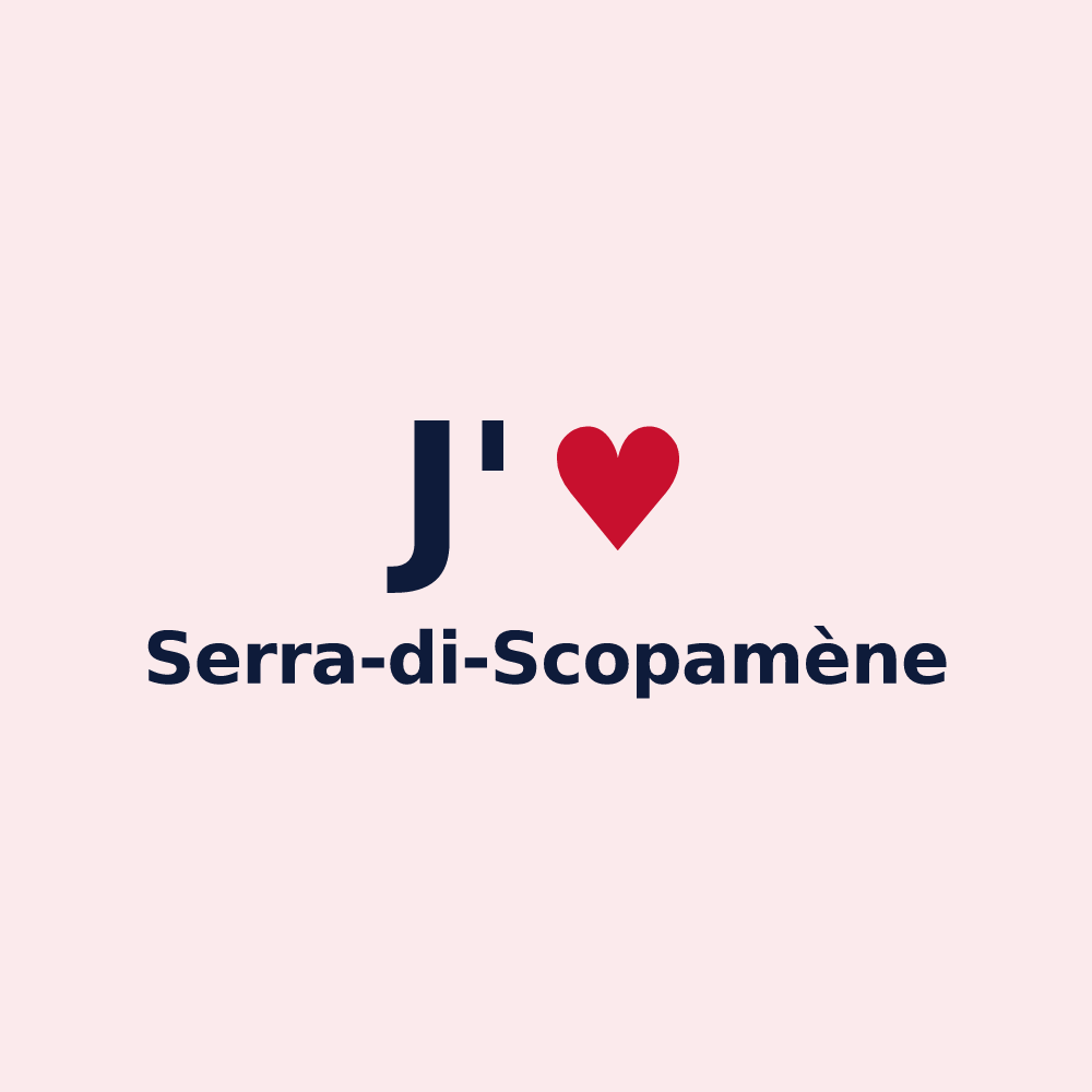 Magnet personnalisé Serra-di-Scopamène — design « J'aime Serra-di-Scopamène » imprimé sur le magnet