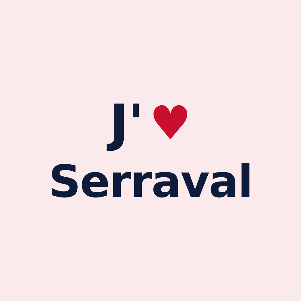 Magnet personnalisé Serraval — design J'aime Serraval