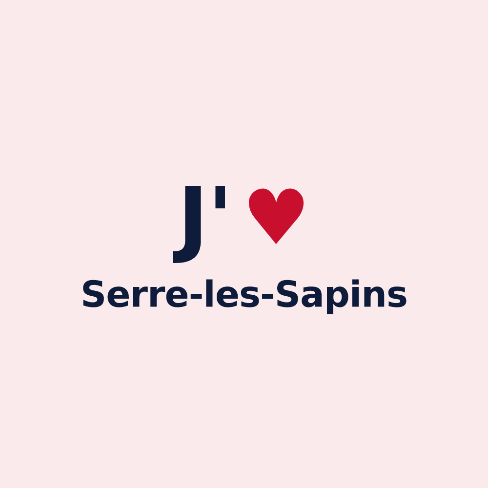 Magnet personnalisé Serre-les-Sapins — design J'aime Serre-les-Sapins