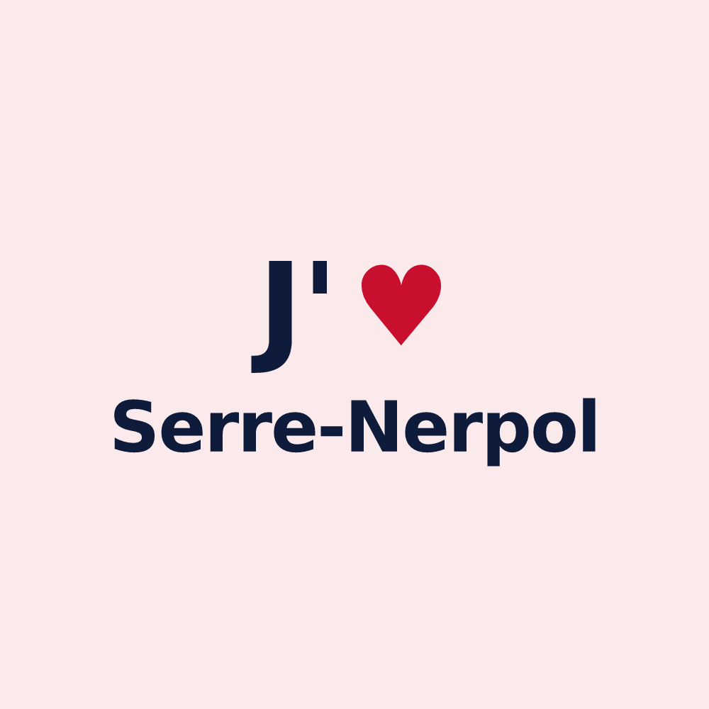 Magnet personnalisé Serre-Nerpol — design J'aime Serre-Nerpol