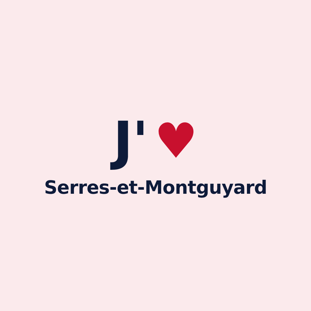 Magnet personnalisé Serres-et-Montguyard — design J'aime Serres-et-Montguyard