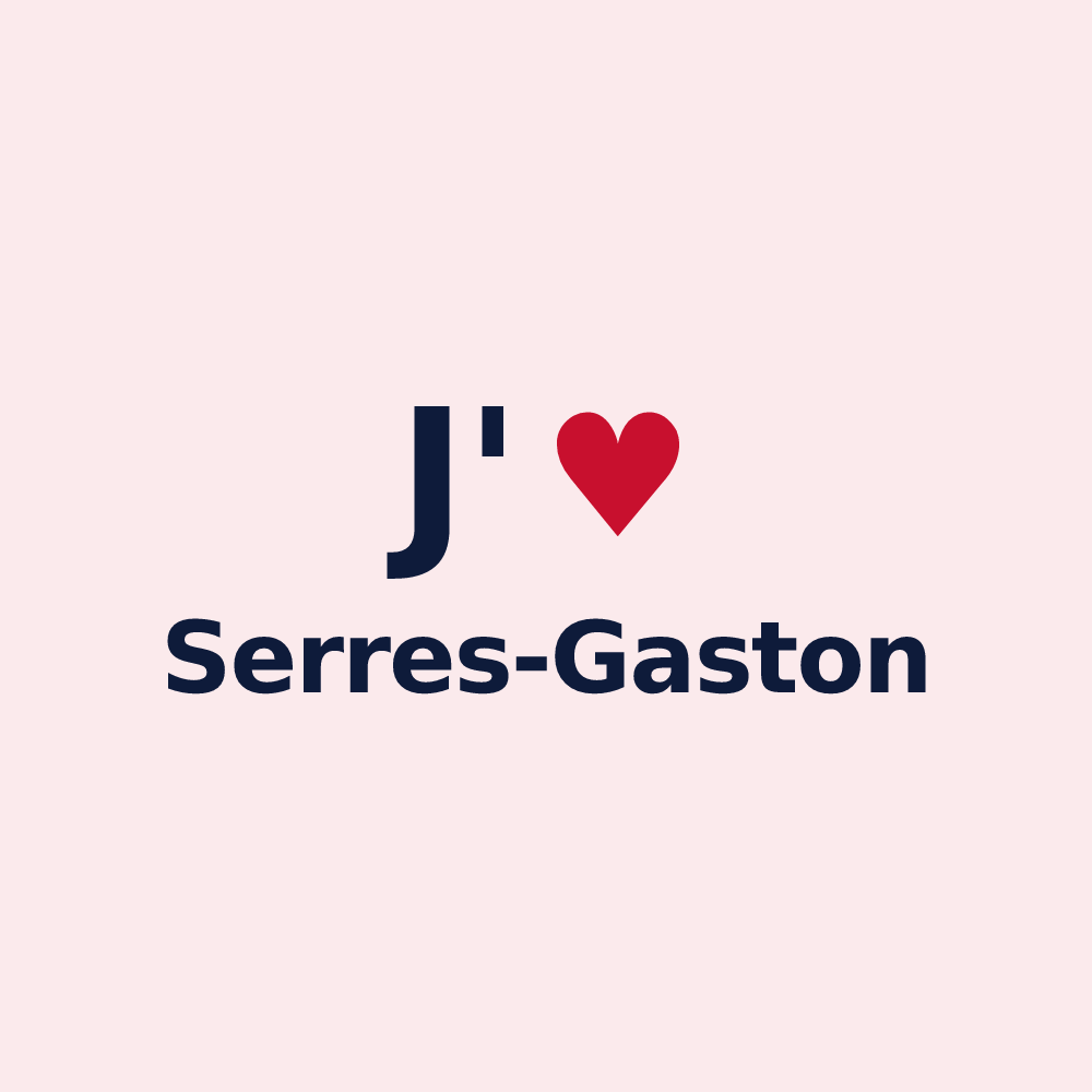 Magnet personnalisé Serres-Gaston — design J'aime Serres-Gaston
