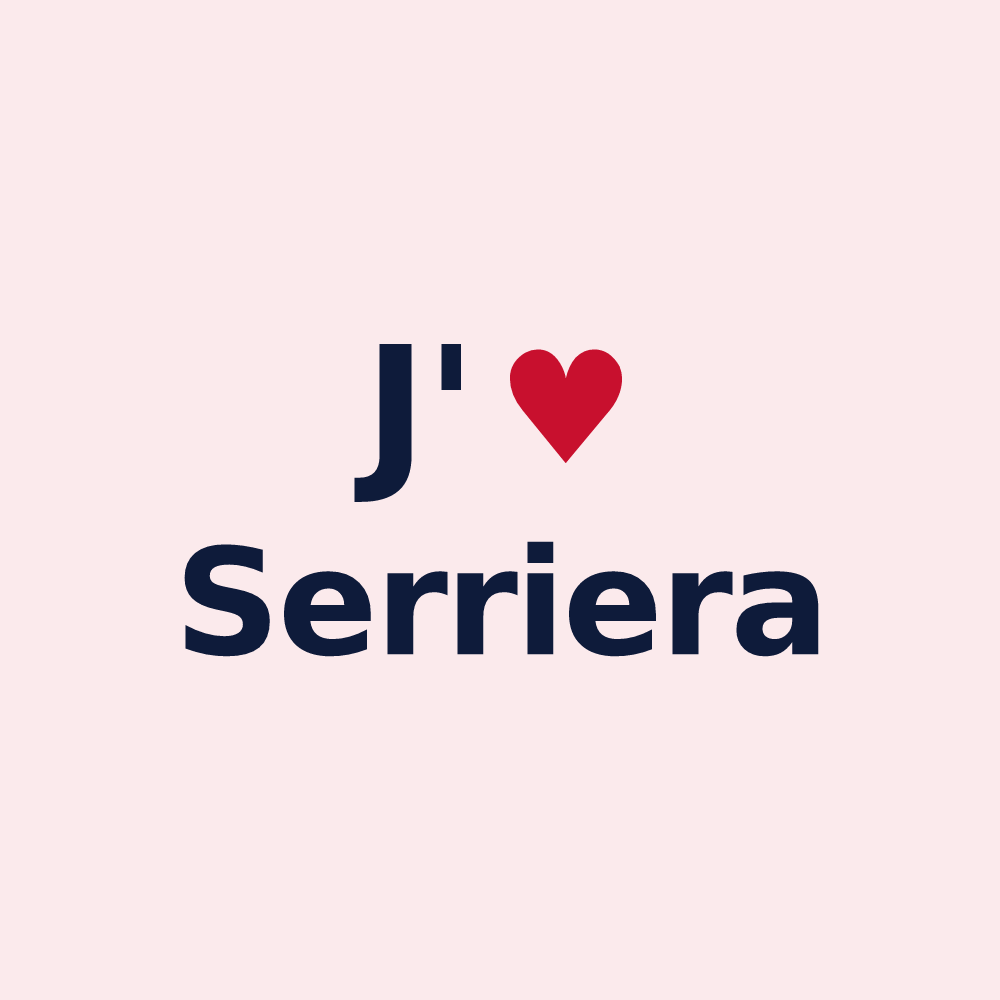 Magnet personnalisé Serriera — design J'aime Serriera