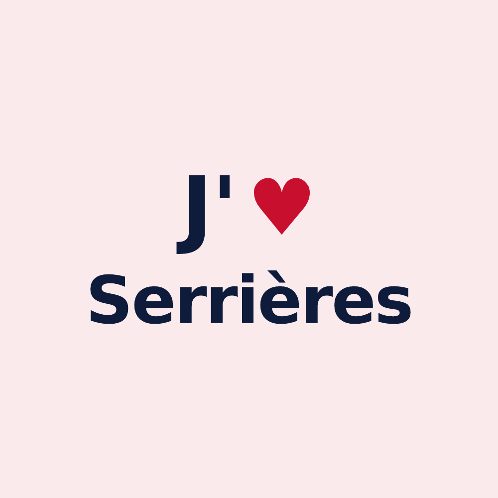 Magnet personnalisé Serrières — design J'aime Serrières