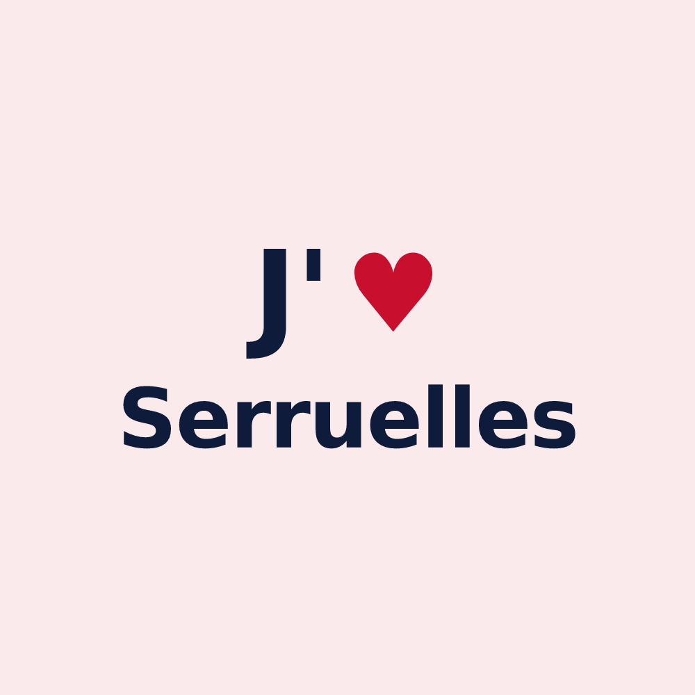 Magnet personnalisé Serruelles — design J'aime Serruelles
