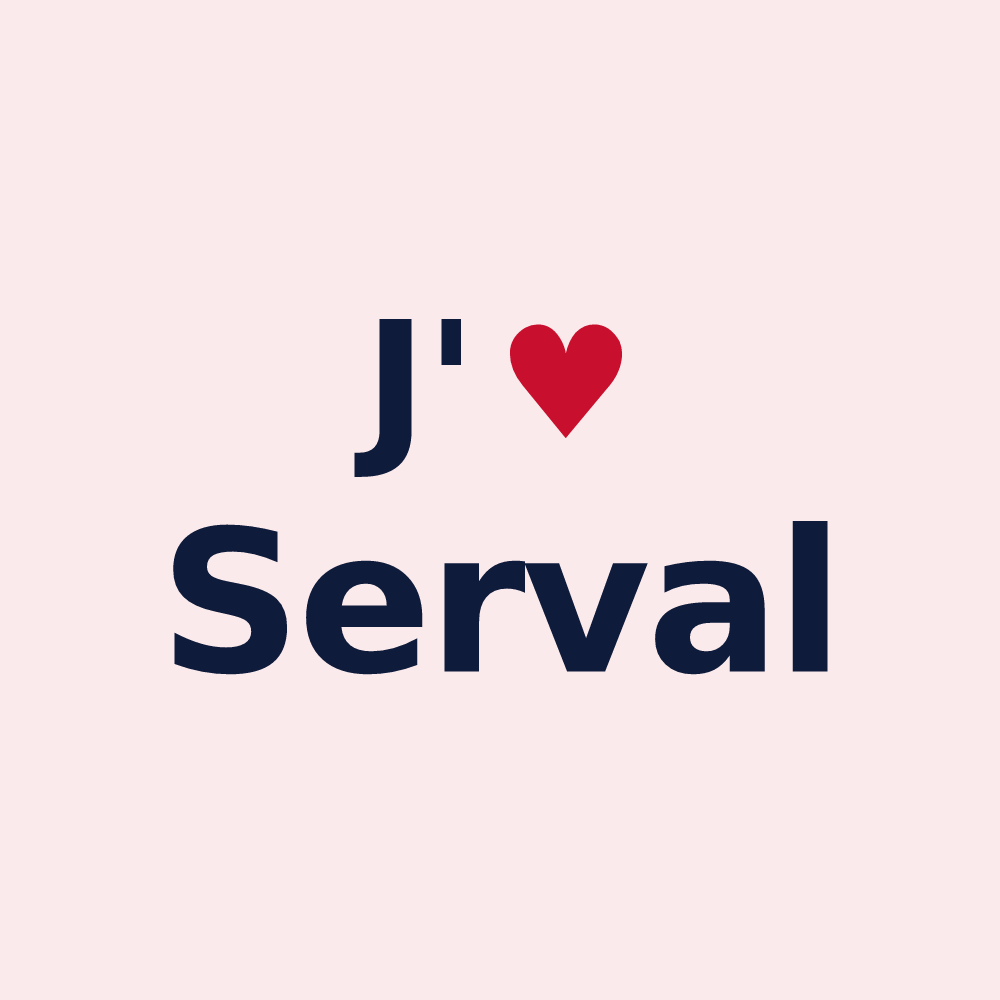 Magnet personnalisé Serval — design « J'aime Serval » imprimé sur le magnet
