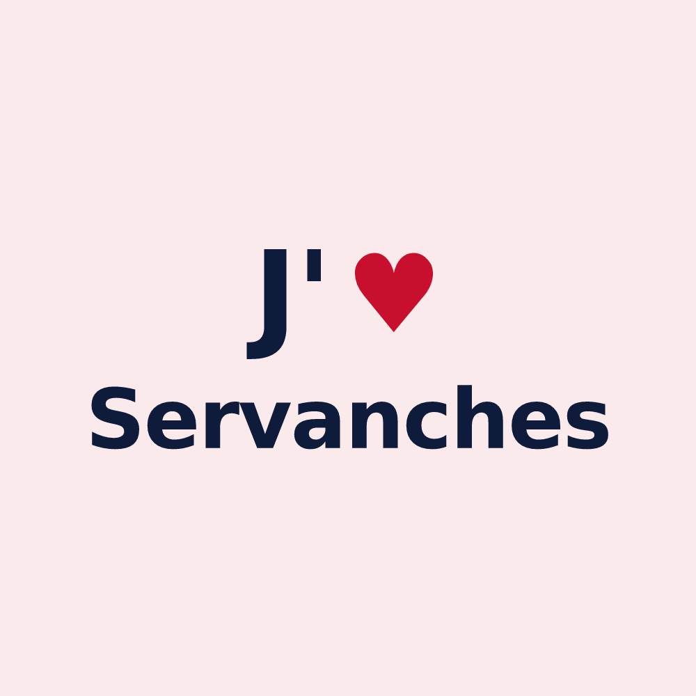 Magnet personnalisé Servanches — design J'aime Servanches