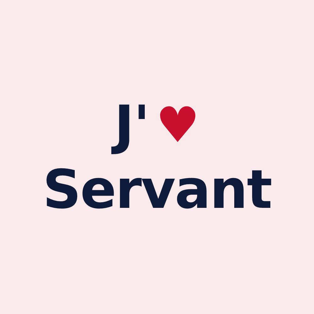 Magnet personnalisé Servant — design J'aime Servant