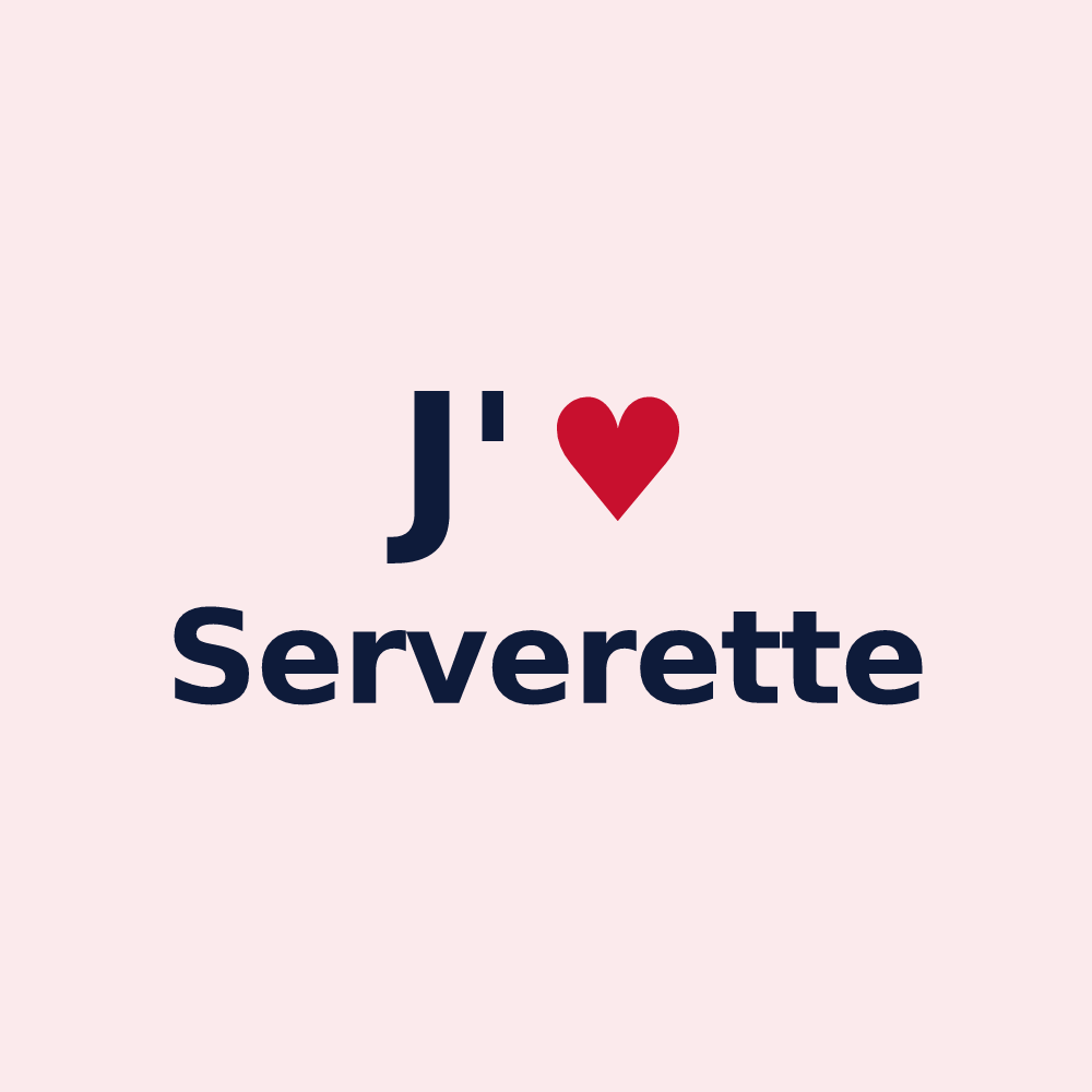 Magnet personnalisé Serverette — design J'aime Serverette