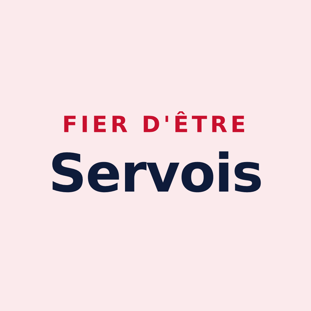 Magnet « Fier d'être Servois » — design pour Serves-sur-Rhône