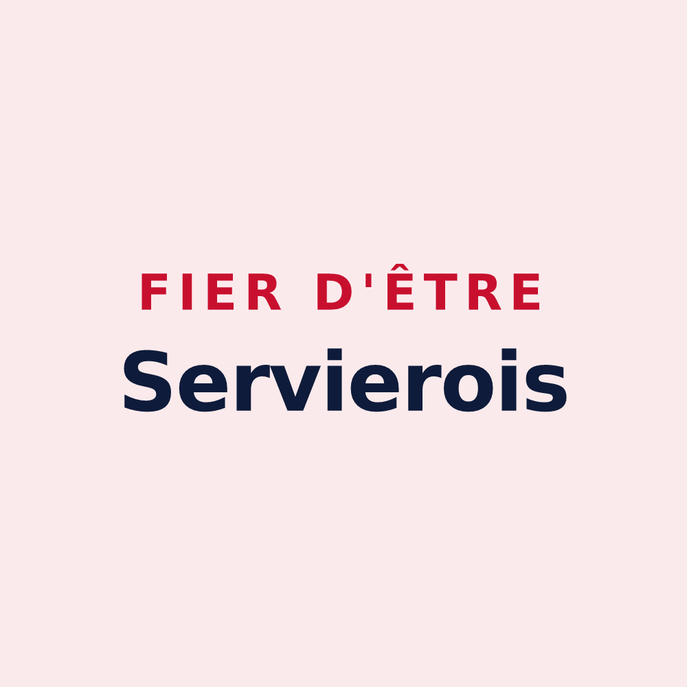 Magnet « Fier d'être Servierois » — design pour Servières-le-Château