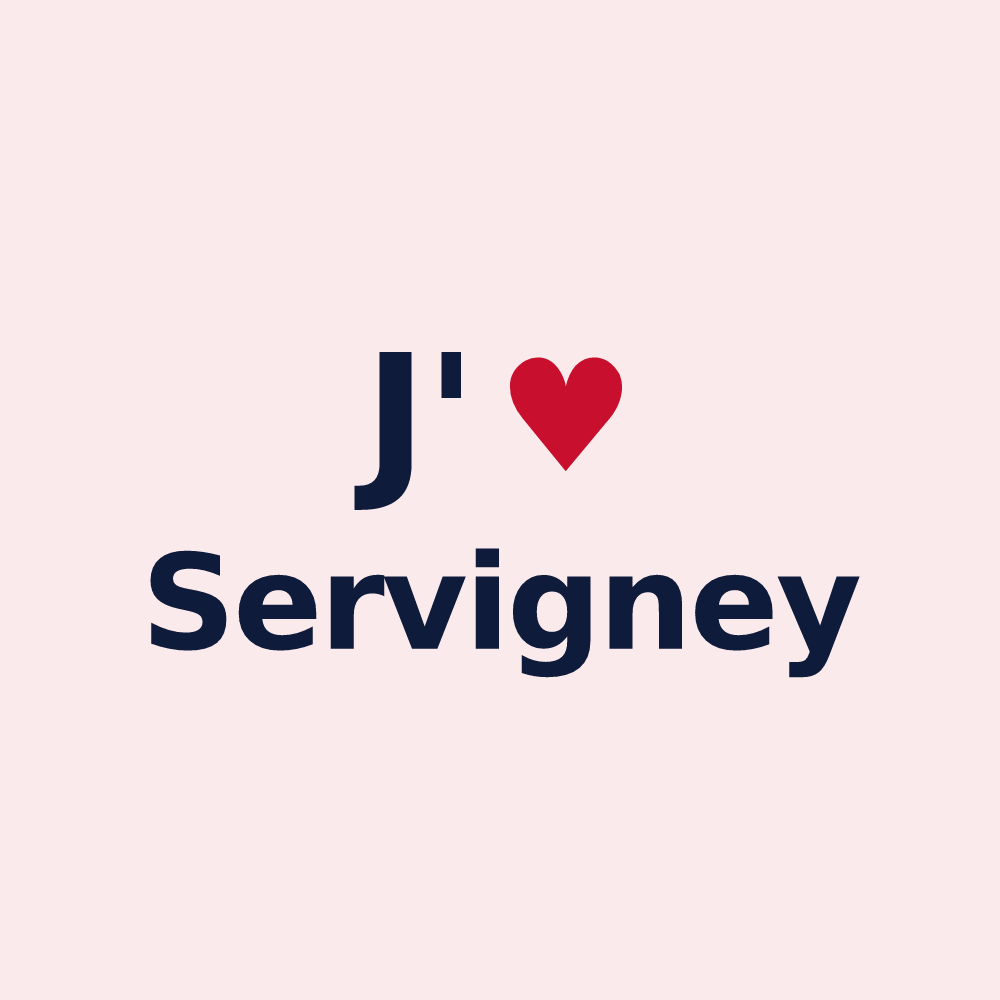 Magnet personnalisé Servigney — design J'aime Servigney