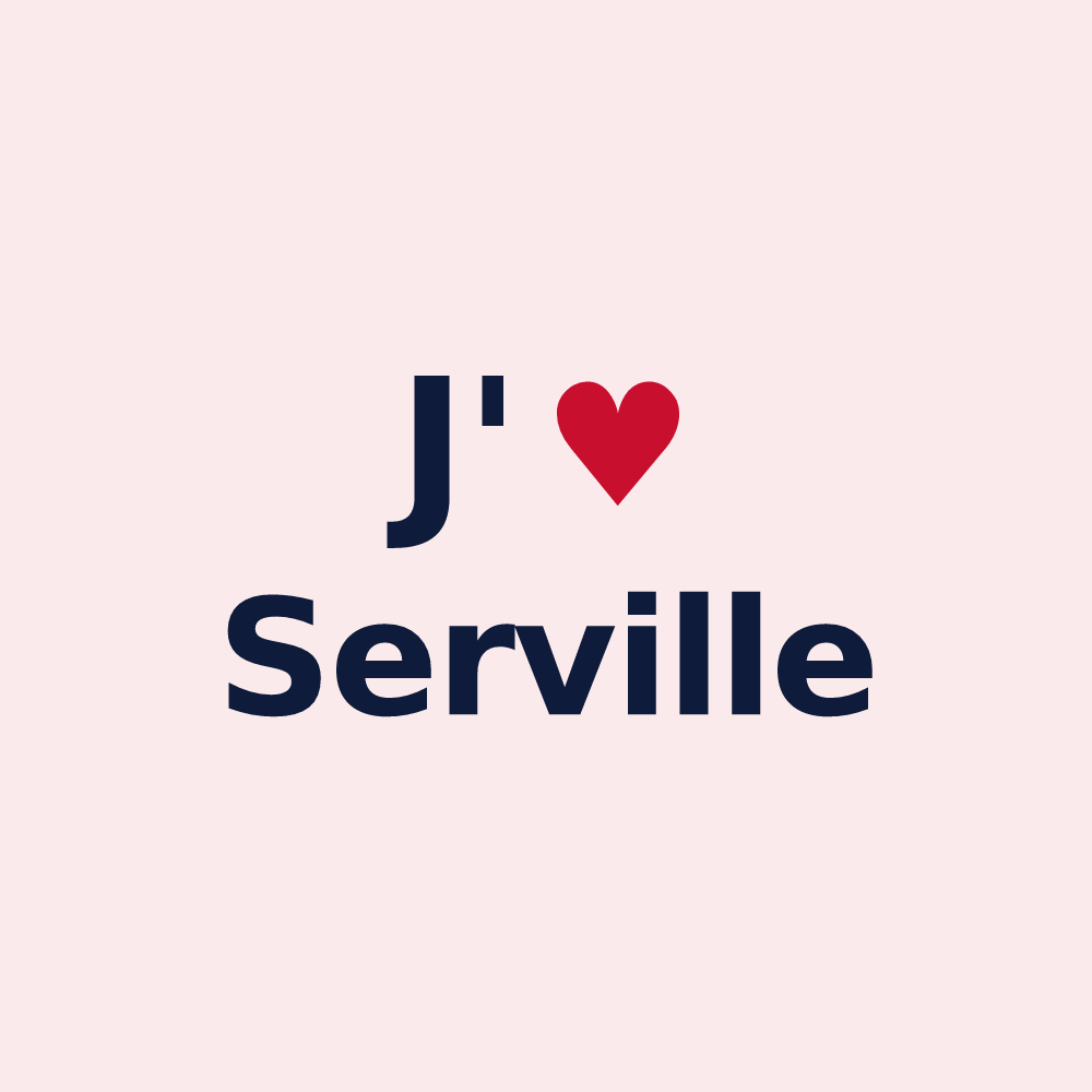 Magnet personnalisé Serville — design J'aime Serville