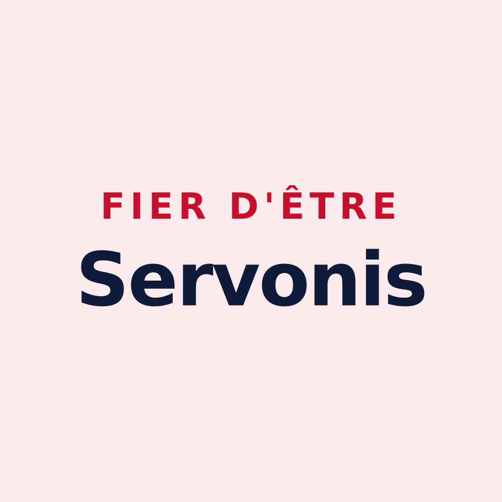 Magnet « Fier d'être Servonis » — design pour Servon-Melzicourt