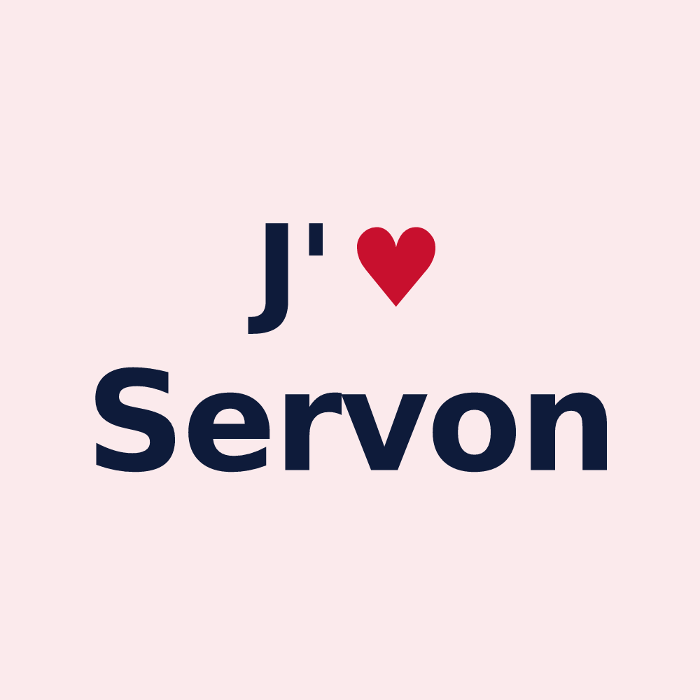Magnet personnalisé Servon — design « J'aime Servon » imprimé sur le magnet