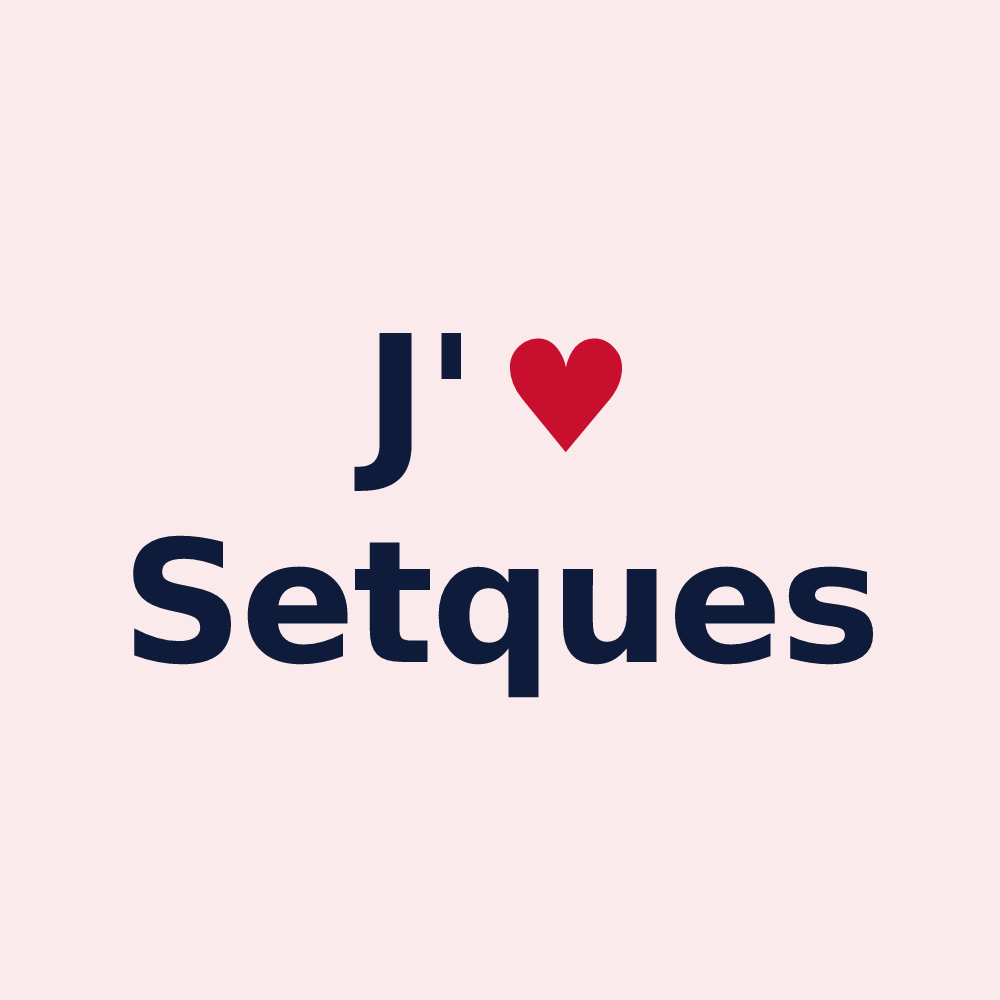 Magnet personnalisé Setques — design J'aime Setques
