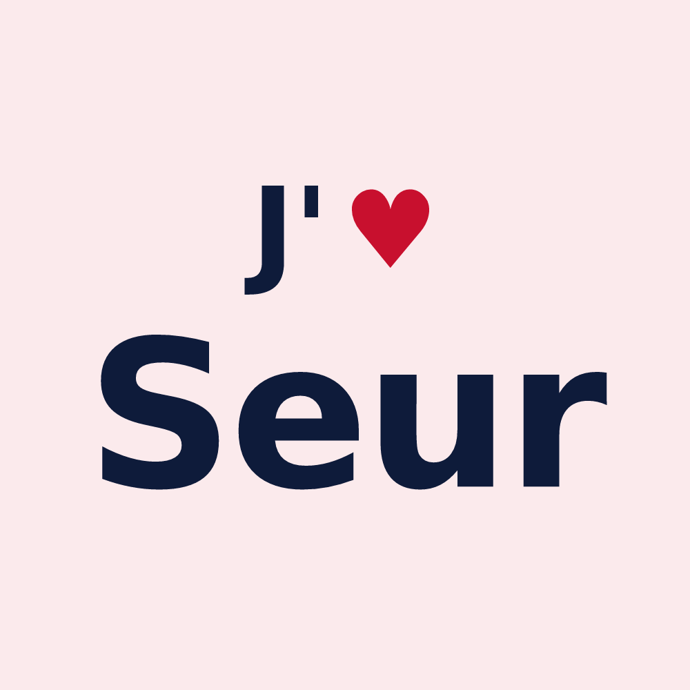 Magnet personnalisé Seur — design « J'aime Seur » imprimé sur le magnet
