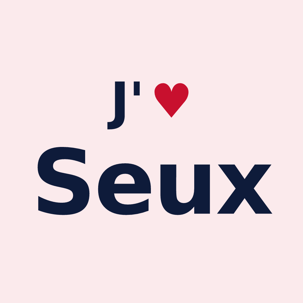 Magnet personnalisé Seux — design J'aime Seux