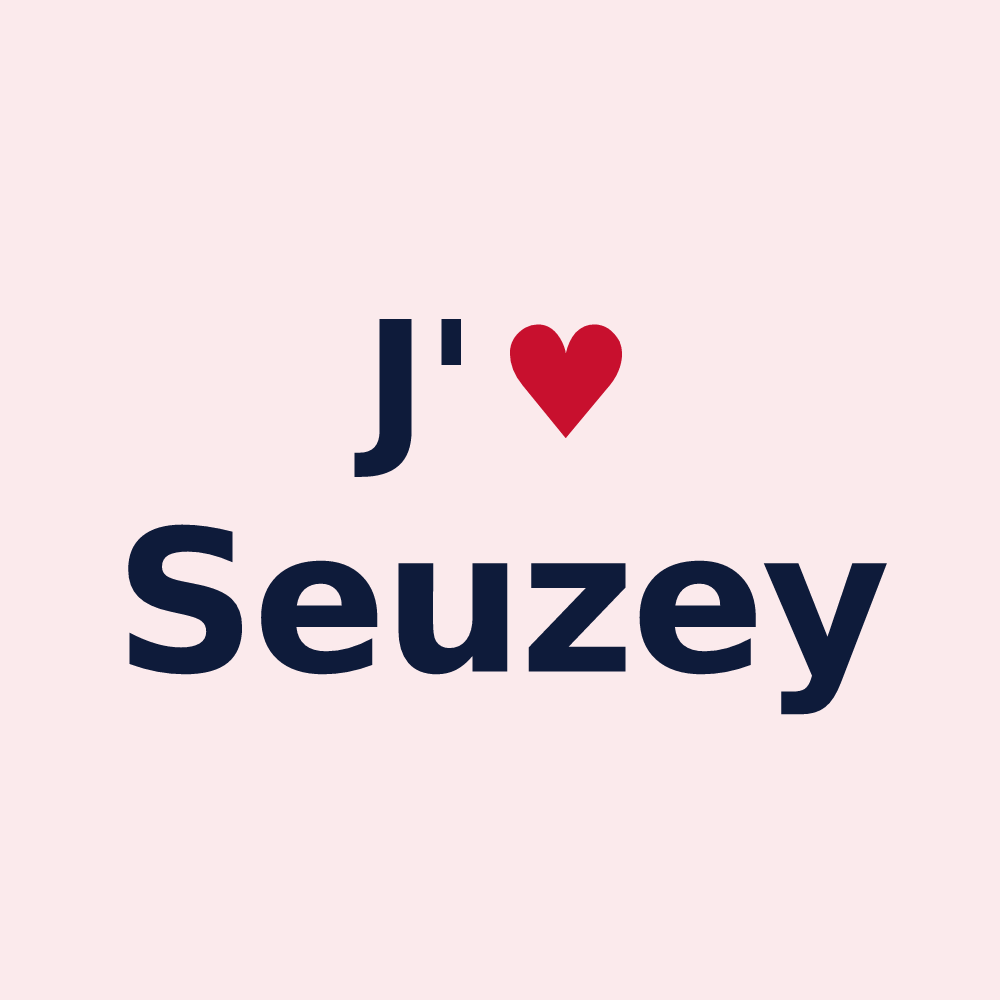 Magnet personnalisé Seuzey — design J'aime Seuzey