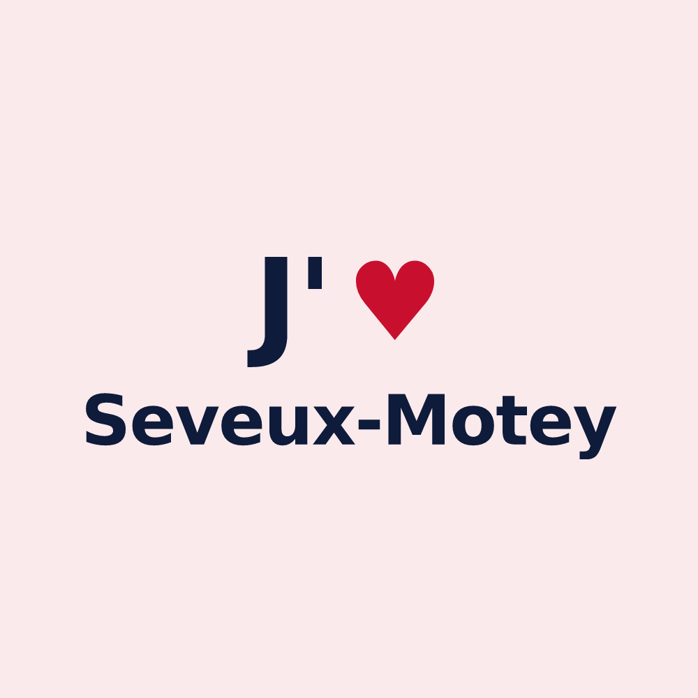 Magnet personnalisé Seveux-Motey — design J'aime Seveux-Motey
