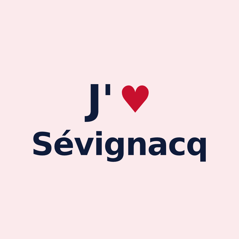 Magnet personnalisé Sévignacq — design J'aime Sévignacq