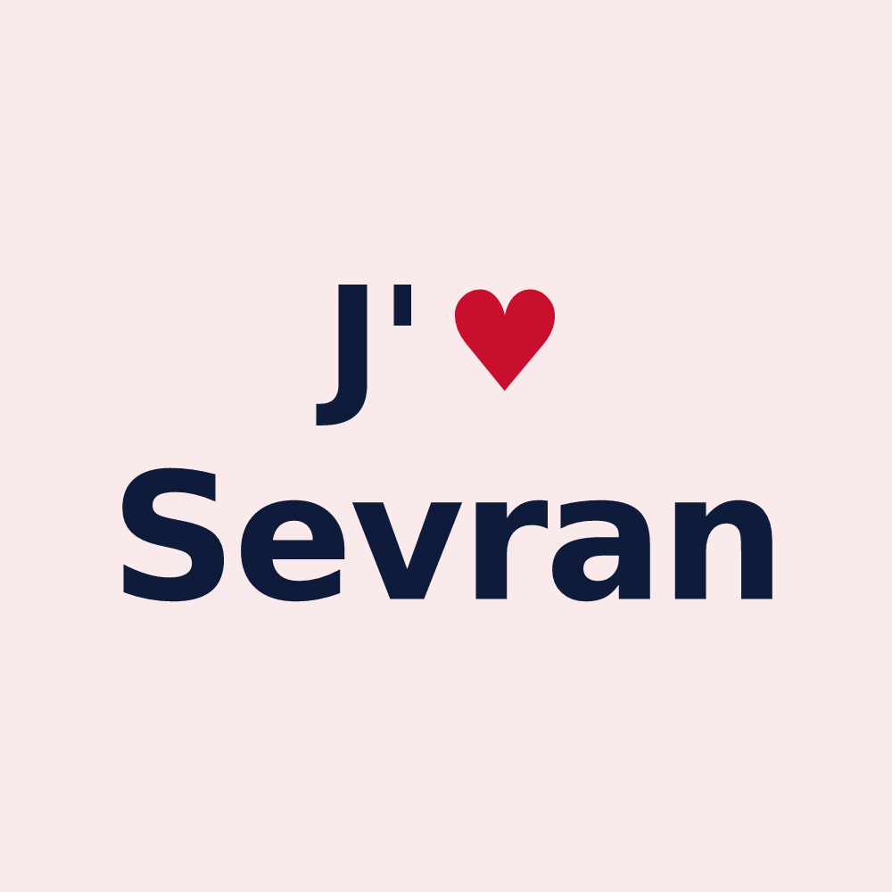 Magnet personnalisé Sevran — design J'aime Sevran
