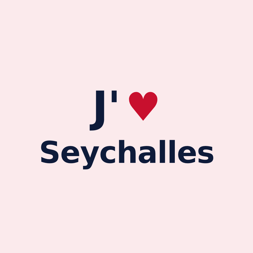 Magnet personnalisé Seychalles — design J'aime Seychalles