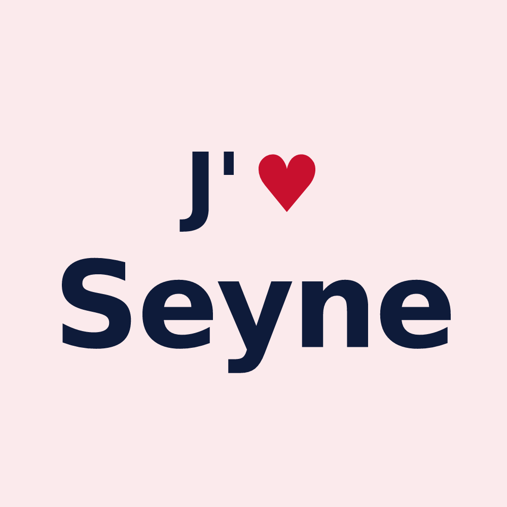 Magnet personnalisé Seyne — design J'aime Seyne