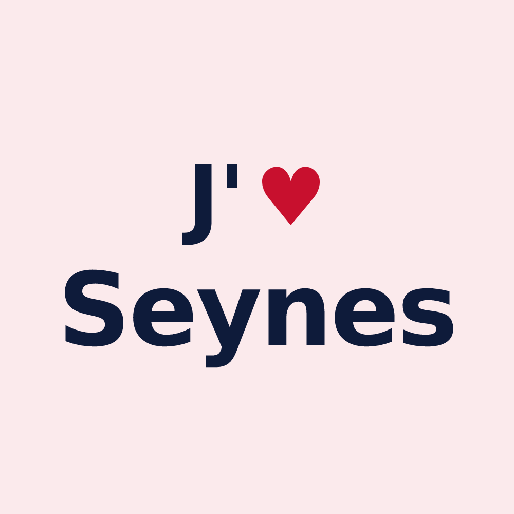 Magnet personnalisé Seynes — design J'aime Seynes
