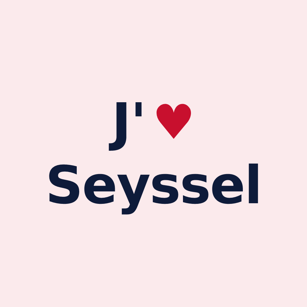 Magnet personnalisé Seyssel — design J'aime Seyssel