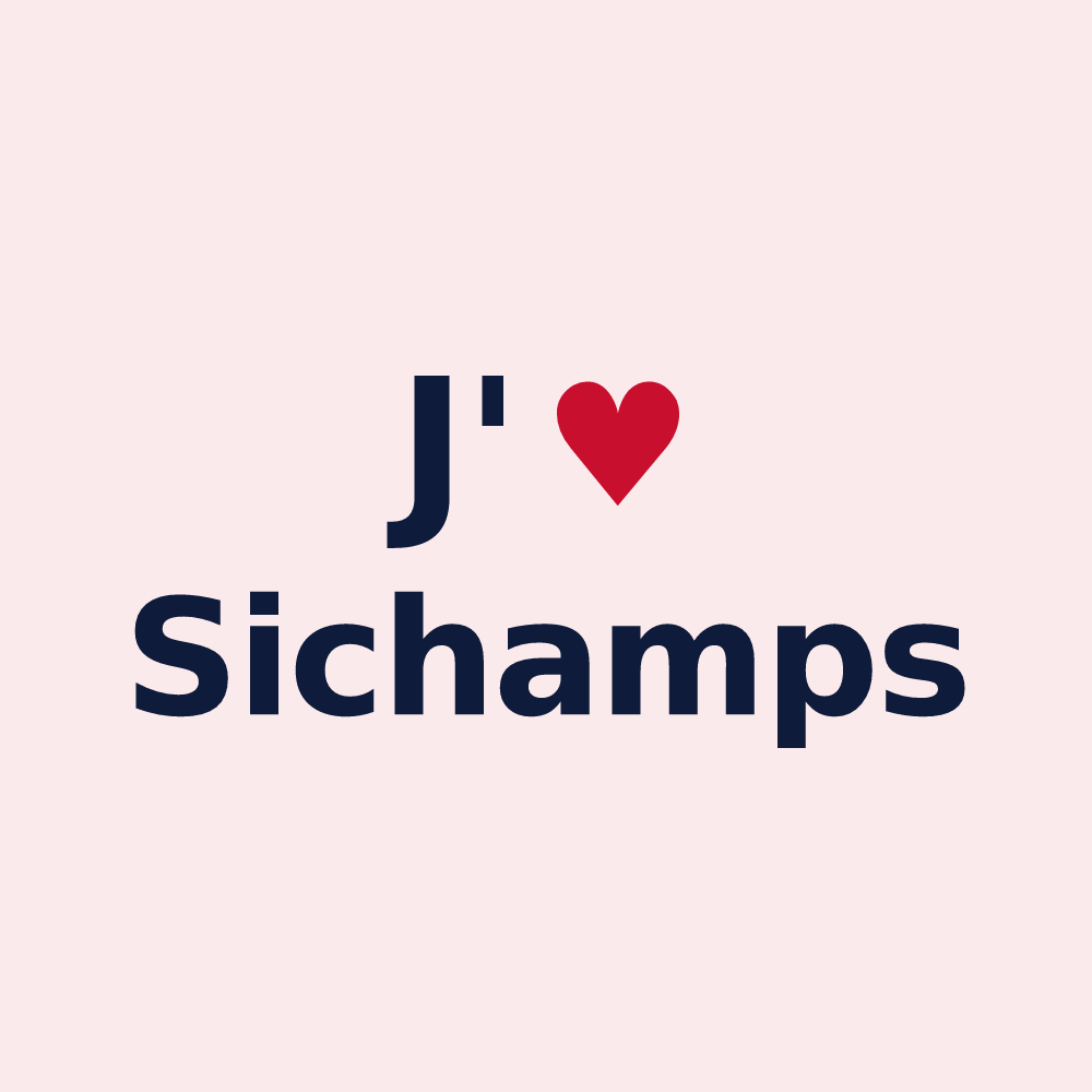 Magnet personnalisé Sichamps — design J'aime Sichamps