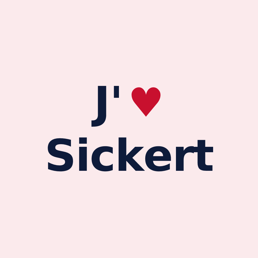 Magnet personnalisé Sickert — design J'aime Sickert