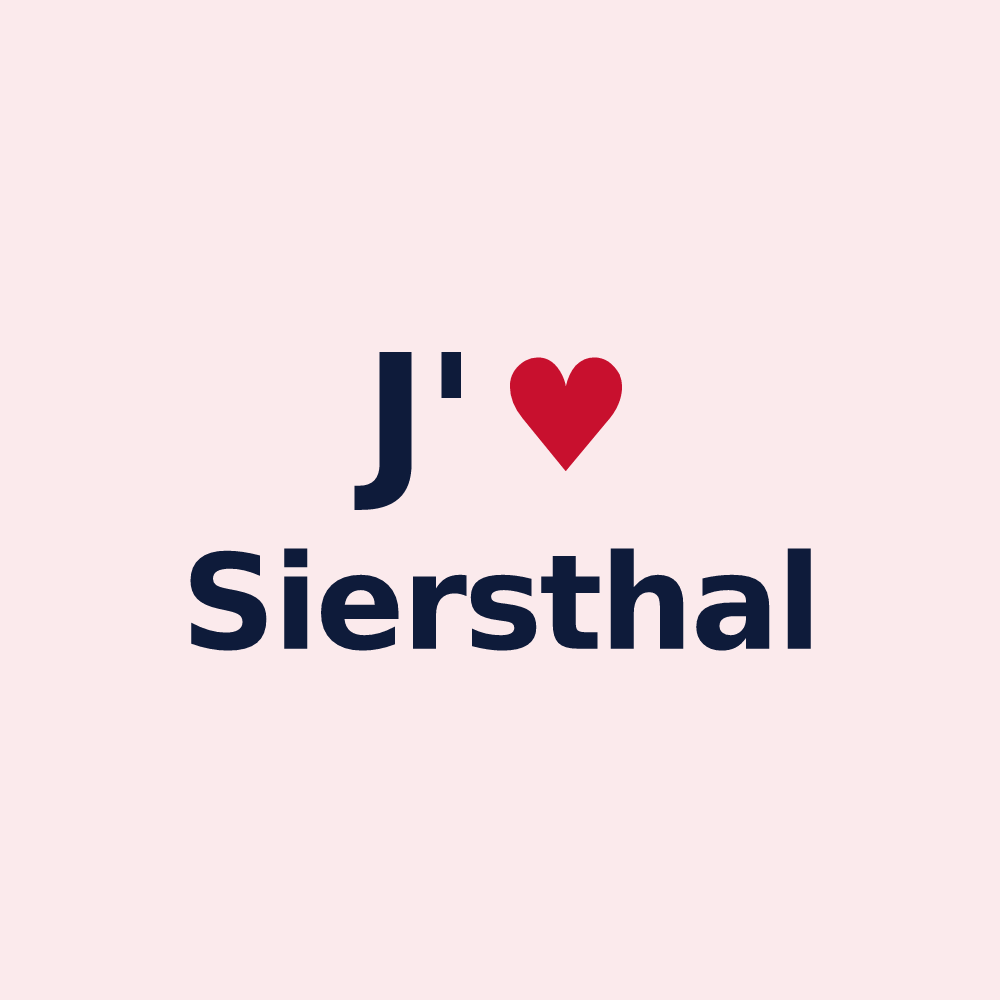 Magnet personnalisé Siersthal — design J'aime Siersthal