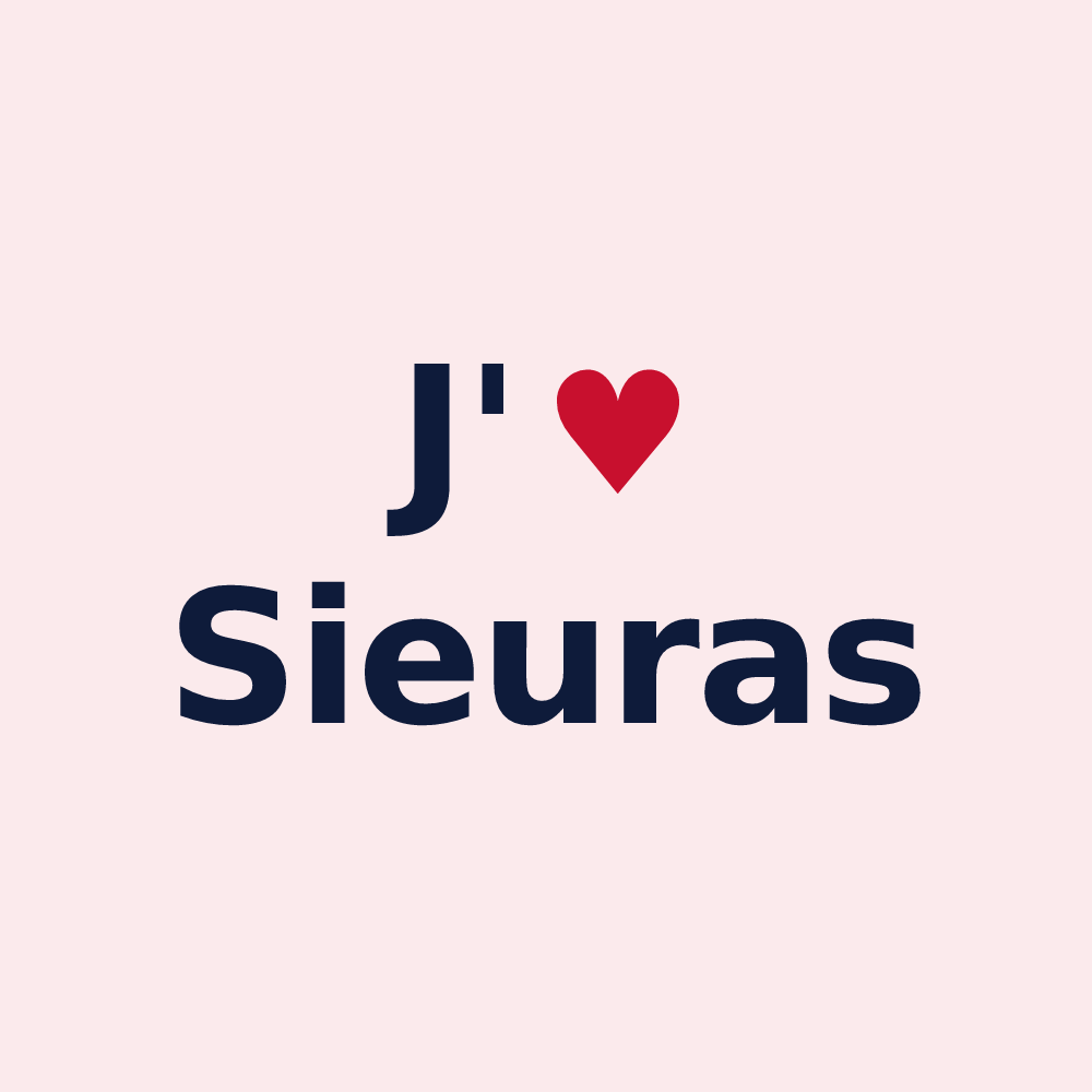 Magnet personnalisé Sieuras — design J'aime Sieuras