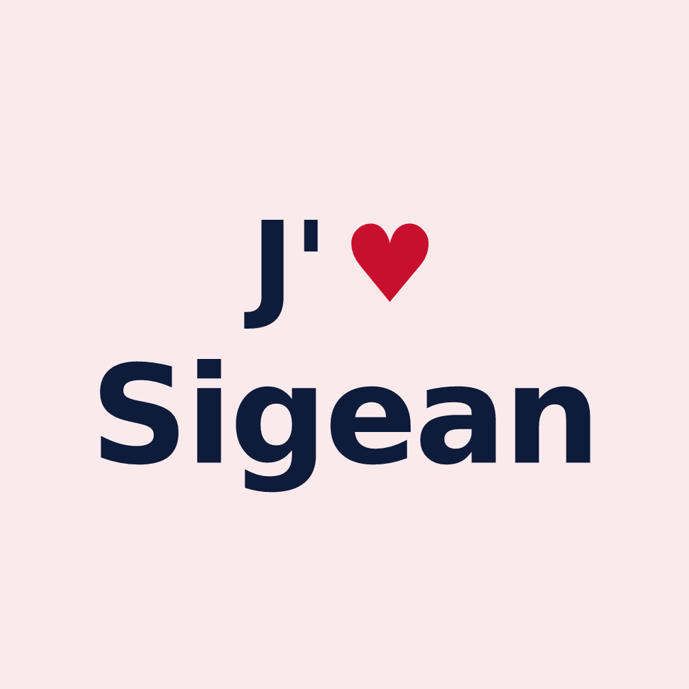 Magnet personnalisé Sigean — design J'aime Sigean