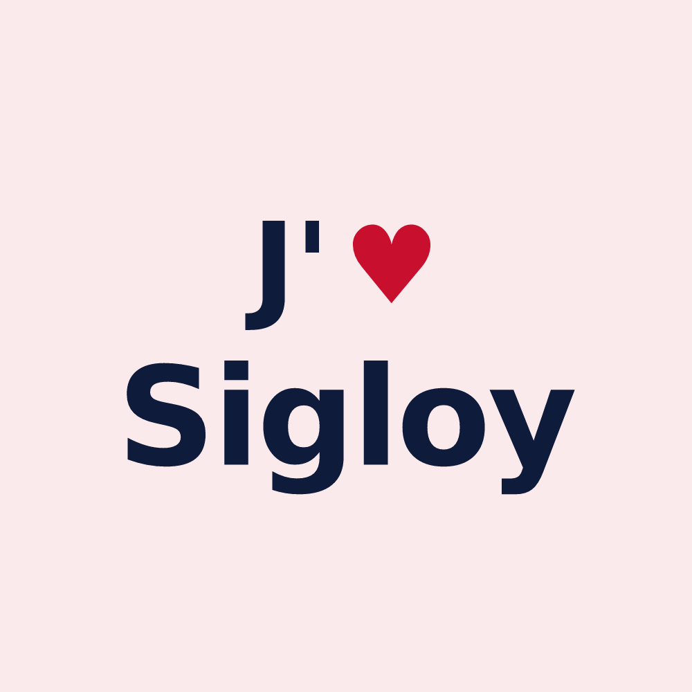 Magnet personnalisé Sigloy — design J'aime Sigloy