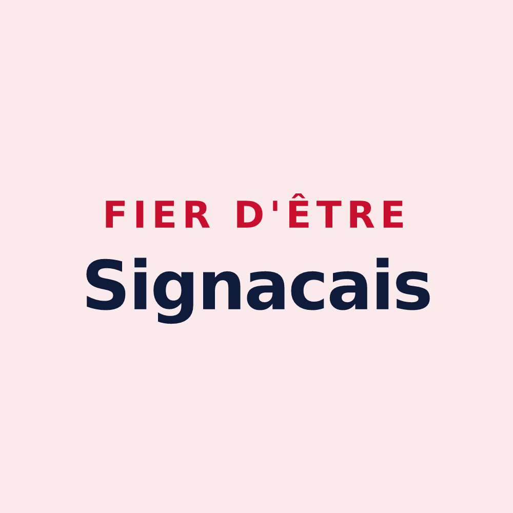 Magnet « Fier d'être Signacais » — design pour Signac