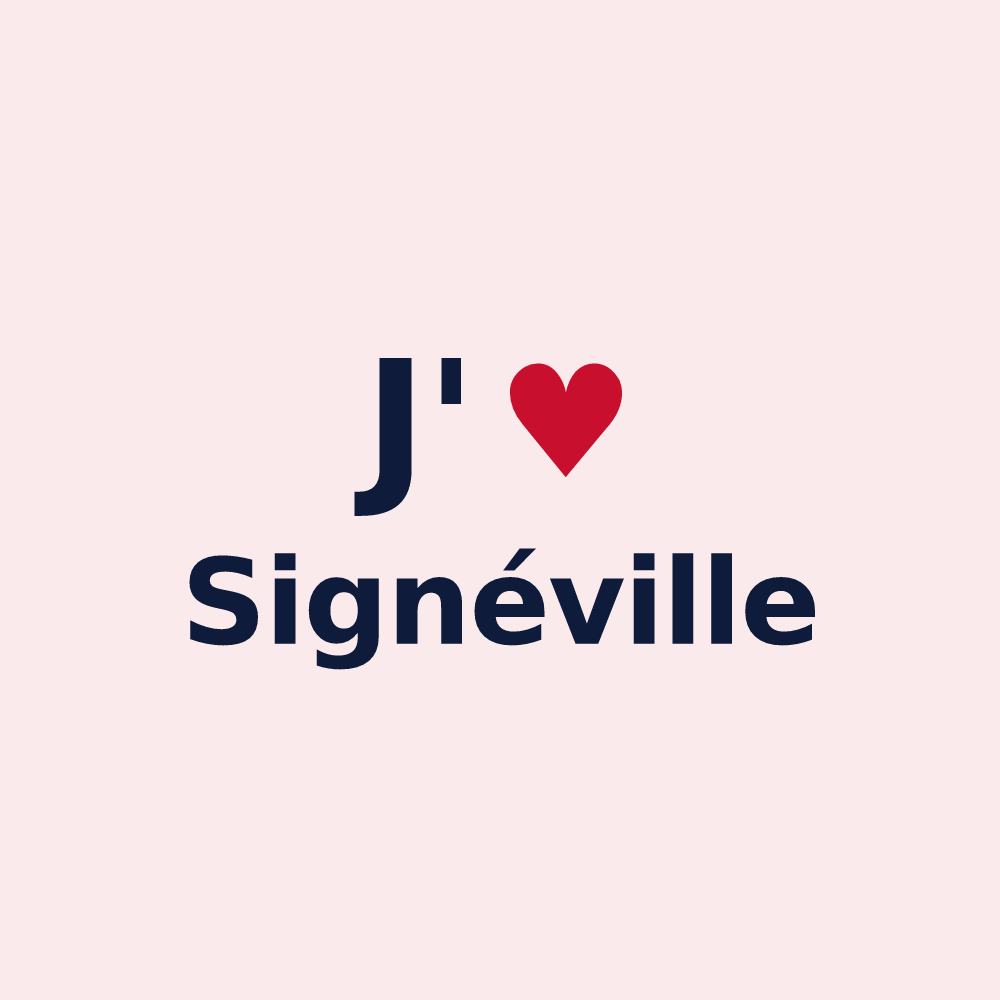 Magnet personnalisé Signéville — design J'aime Signéville