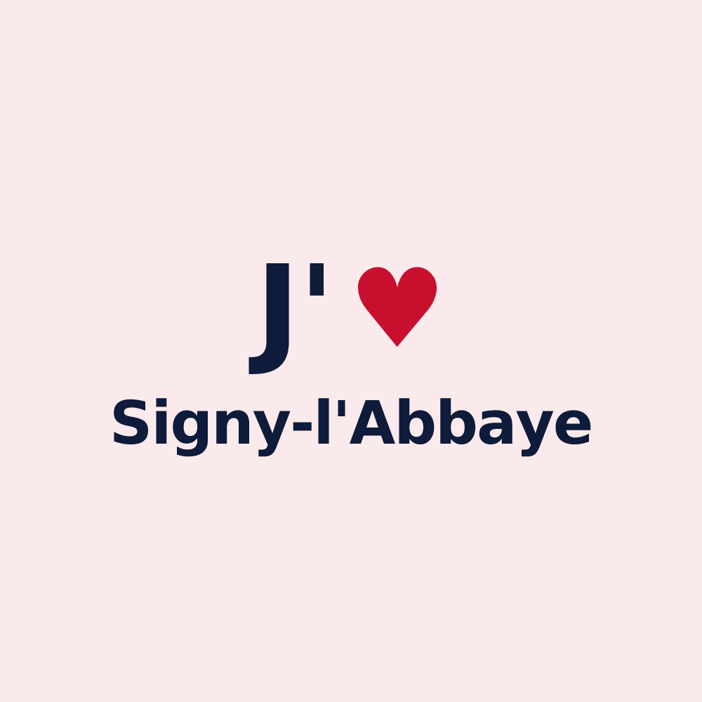 Magnet personnalisé Signy-l'Abbaye — design J'aime Signy-l'Abbaye