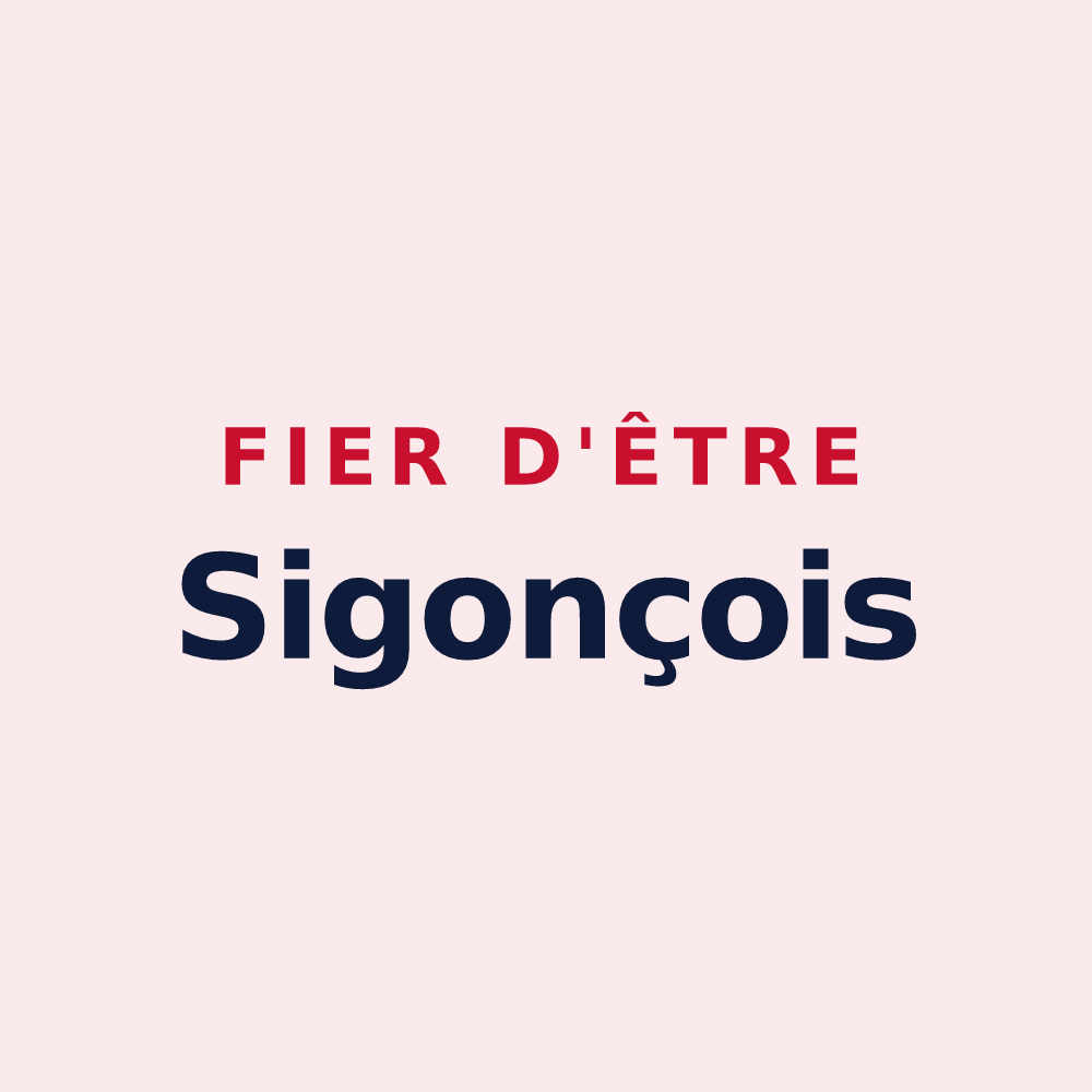 Magnet « Fier d'être Sigonçois » — design pour Sigonce