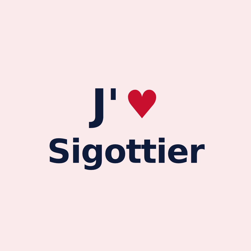 Magnet personnalisé Sigottier — design J'aime Sigottier