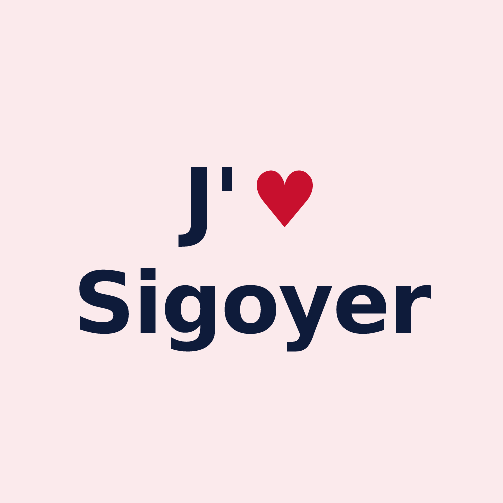 Magnet personnalisé Sigoyer — design J'aime Sigoyer