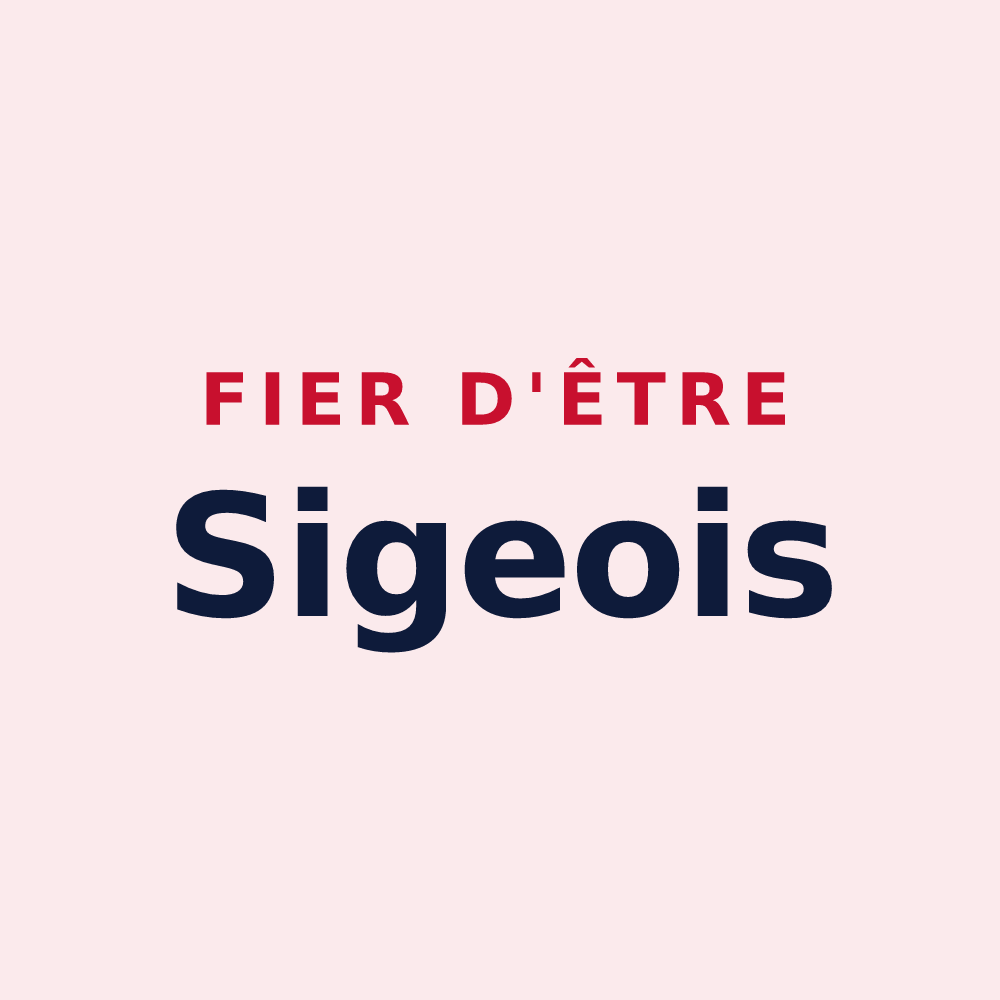 Magnet « Fier d'être Sigeois » — design pour Sigy-en-Bray