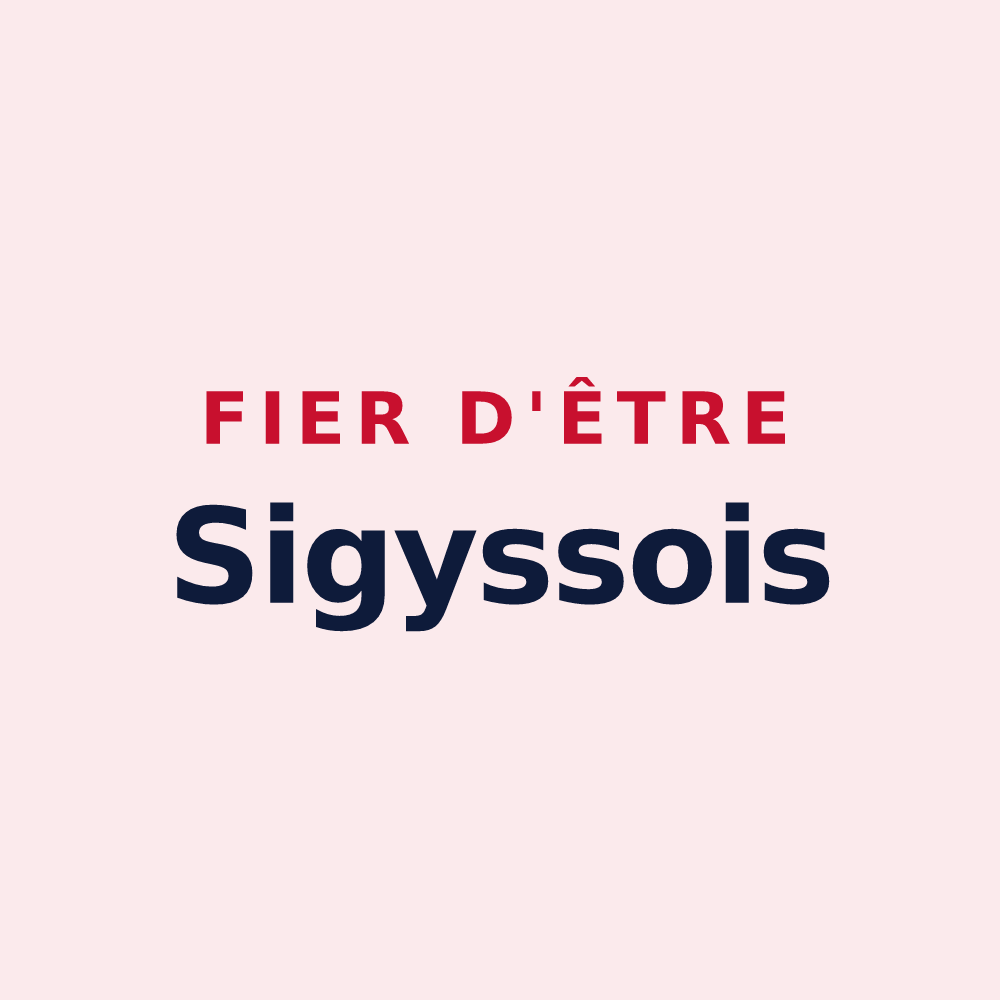 Magnet « Fier d'être Sigyssois » — design pour Sigy