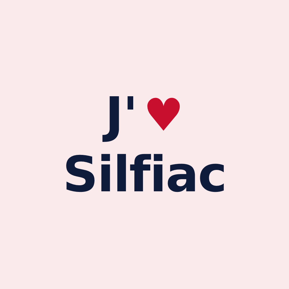 Magnet personnalisé Silfiac — design J'aime Silfiac